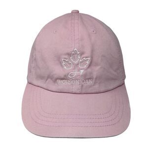 Poison Oak Slideback Hat Pink One Size Adjustable Embroidered Cobra